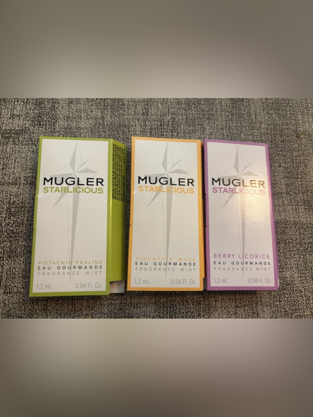 5 items x $25 Mugler starlicious 3 samples set NEW